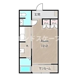 るーばんハイム【1階】の間取り