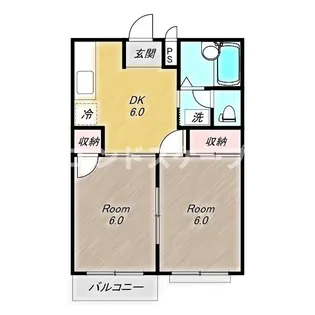 五料ハイツ【2階】の間取り