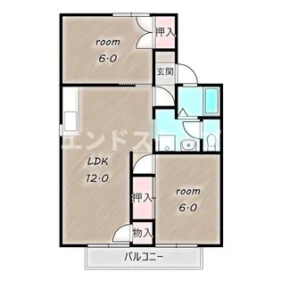 セジュール千木良 G【2階】の間取り