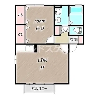 ヴィラオーネスト A【1階】の間取り