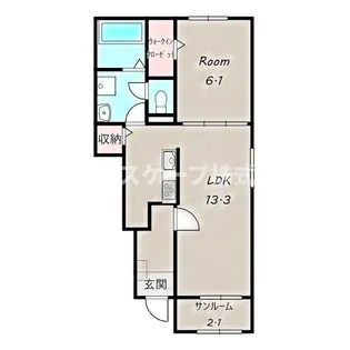 モンテリザイア藤岡 Ⅲ【1階】の間取り