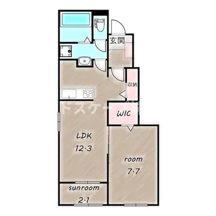 モンテリザイア藤岡 Ⅱ【1階】の間取り