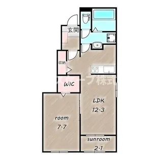 モンテリザイア藤岡 Ⅱ【1階】の間取り