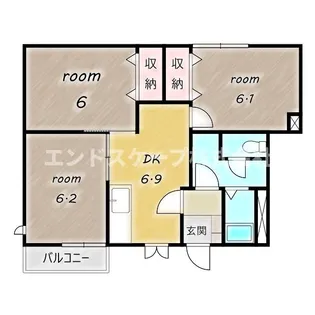 リセスレイン【1階】の間取り