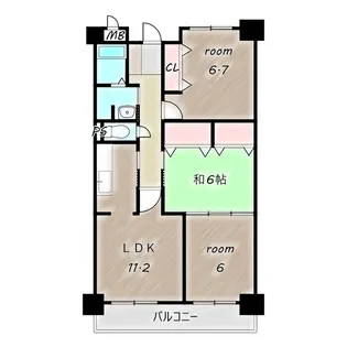 ピュアー双葉【1階】の間取り