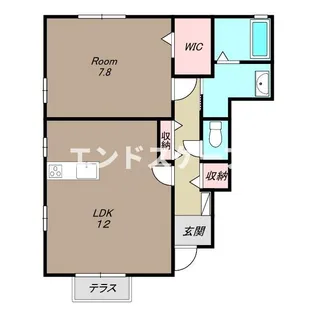 ローズコート A/B【1階】の間取り