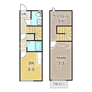 群馬県高崎市下之城町【テラスハウス】の間取り
