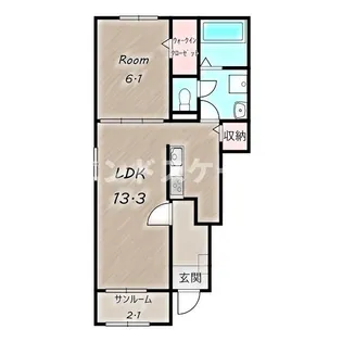 ホープフル豊岡【1階】の間取り