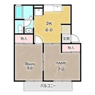 コーポ七曲り D【1階】の間取り