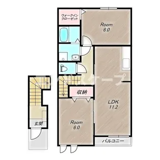 サンヴィレッジD【2階】の間取り