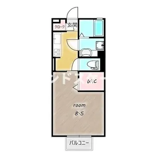 インセーム・ア・エリ【102号室】の間取り