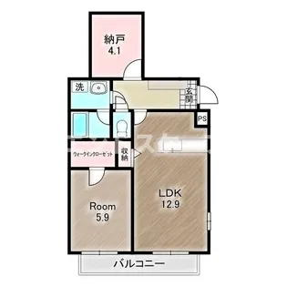 クレサンテーム【405号室】の間取り