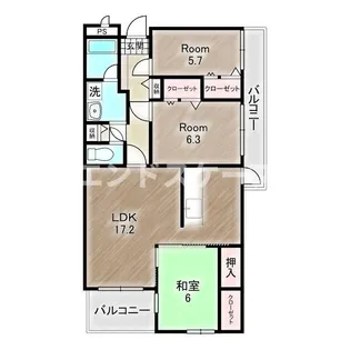 クレサンテーム【5階】の間取り