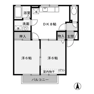 ローレルコート【201号室】の間取り