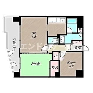 ハイラーク高崎【9階】の間取り