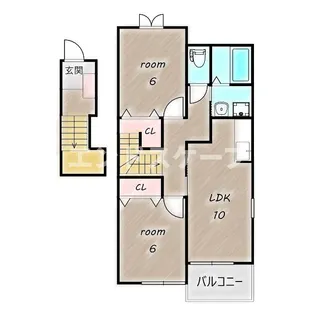 リヴァー【2階】の間取り