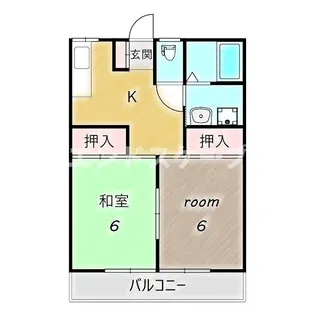 室岡マンションB【2階】の間取り