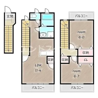 ノースチェスナット【2階】の間取り