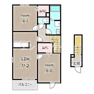 ボヌールメゾン・Ⅰ【2階】の間取り