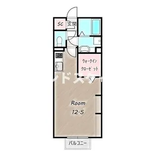 1Rの間取り画像