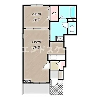 Beauty 楓【1階】の間取り