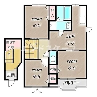 ソレアード Ⅱ【2階】の間取り