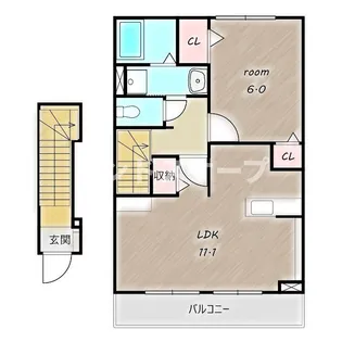 TakasakiTottosⅠ【2階】の間取り
