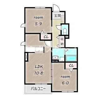 サン フェリーチェ Ⅰ【1階】の間取り
