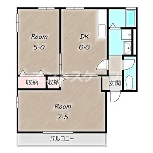 レトア絹香B【2階】の間取り