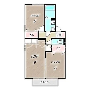 プリムヴェール【1階】の間取り