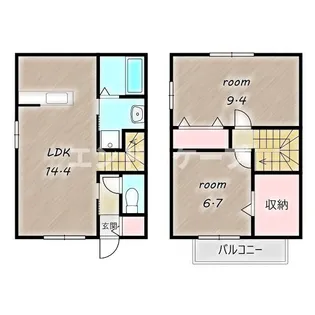 Les・Aubepines 昭和(レ・ゾービピン昭和)【1階】の間取り