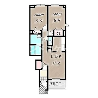 ジベルニーⅡ【1階】の間取り