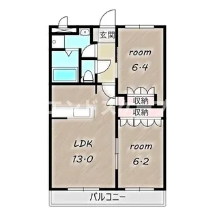モデルナ江木【1階】の間取り