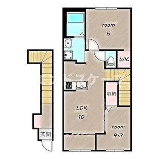 仮)朝倉町アパート新築工事【2階】の間取り
