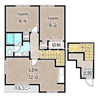 カスターニャB【2階】の間取り