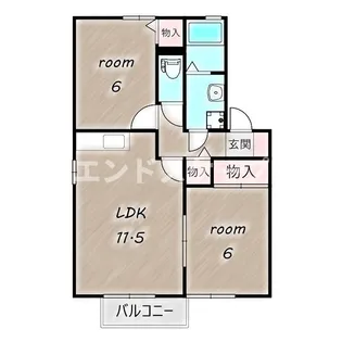 サンライズヒル C【1階】の間取り