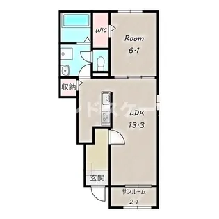 ラ ヴィエ ベル【1階】の間取り