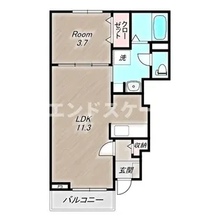 ルストパラディⅡ【1階】の間取り