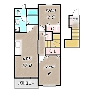 アフロート【2階】の間取り