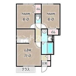 コンクパール【1階】の間取り