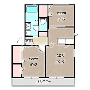 グリーンコート椿【1階】の間取り