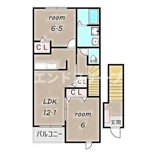 エレガンテ フィオーレⅠ【2階】の間取り