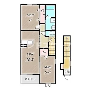 サンガーデンA【2階】の間取り