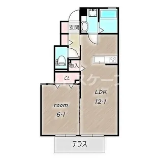 ボヌール・シュシュ【1階】の間取り