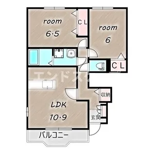 ドルチェ・ヴィータⅠ【1階】の間取り