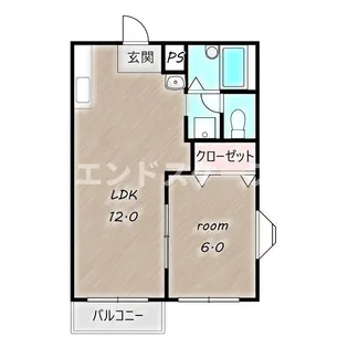 カトレアハイツ【2階】の間取り