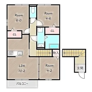 グランテラス上泉【2階】の間取り