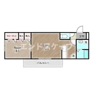 DーROOM 文京町3丁目【2階】の間取り