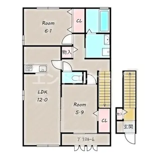 ルビー C【2階】の間取り