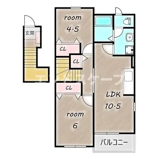 アフロート【2階】の間取り